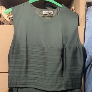 Gorgeous forest green silk Jil Sander dress